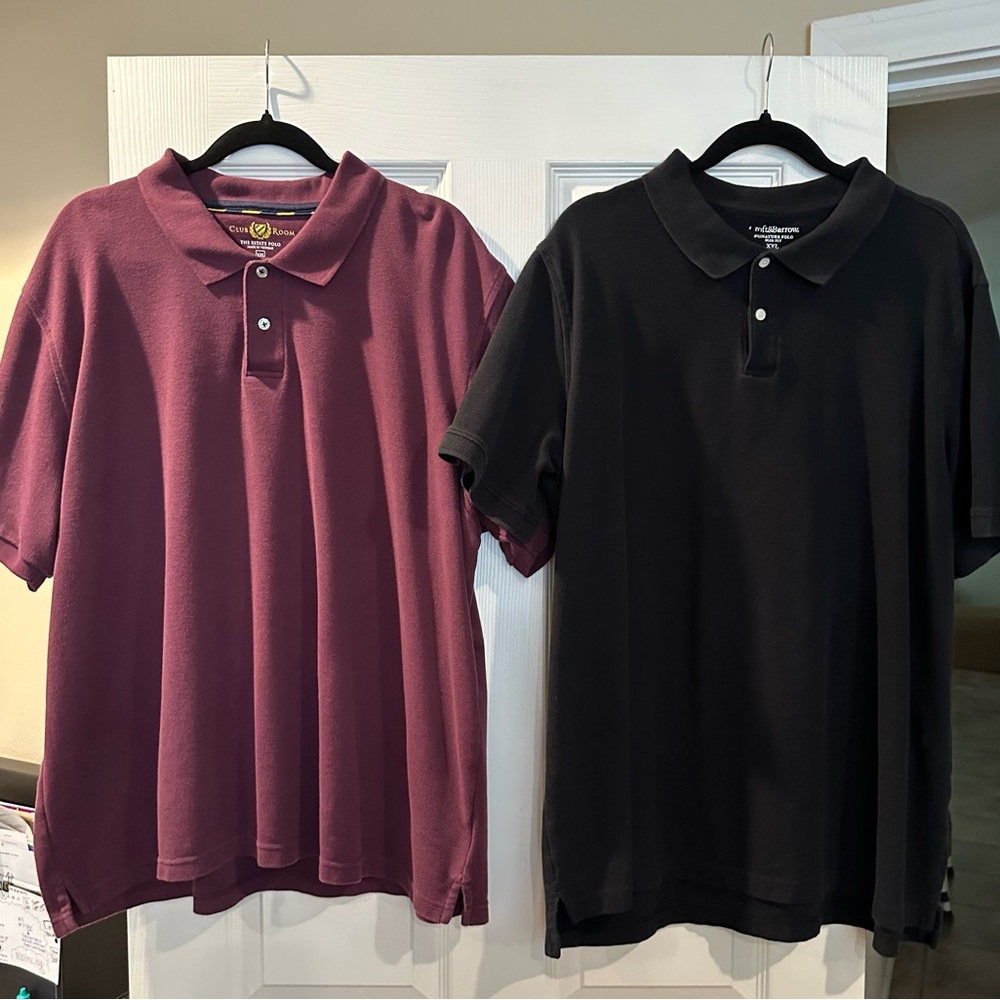 Club Room Black and Red Polo Shirts Casual Wear
